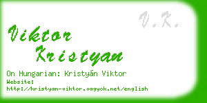 viktor kristyan business card